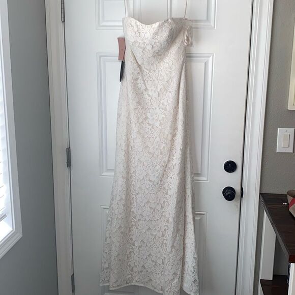 NWT BHLDN Whispers & Echoes Eastcote Strapless Bridal Wedding Gown Dress Size 8 - Picture 2 of 16